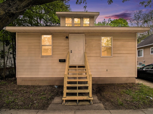 view of front of home featuring entry steps