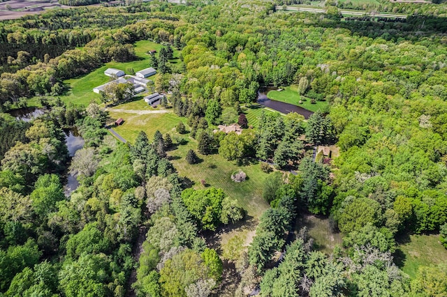 2103 E Newark Rd, Lapeer, MI 48446 - aerial overview of property's location with a heavily wooded area