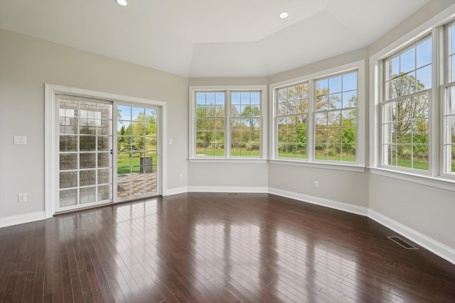 1840 Tapadera Dr, Ann Arbor, MI 48103 - empty room with plenty of natural light, baseboards, hardwood / wood-style floors, and recessed lighting