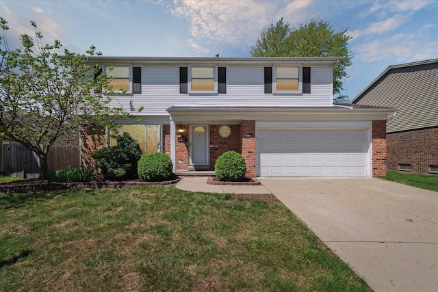 2374 Berwick Dr, Canton, MI 48188 - traditional home featuring brick siding, concrete driveway, and an attached garage