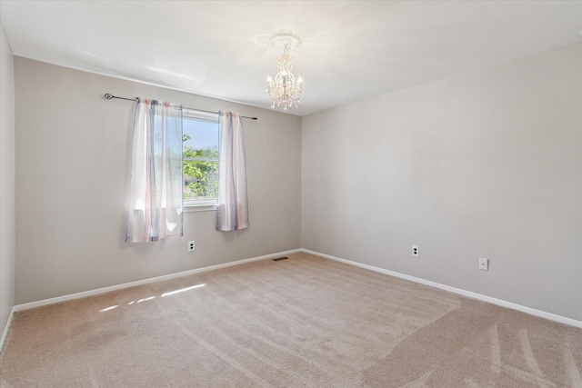 2374 Berwick Dr, Canton, MI 48188 - carpeted empty room featuring a chandelier and baseboards
