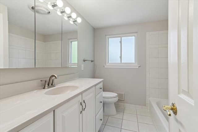 2374 Berwick Dr, Canton, MI 48188 - bathroom with tile patterned floors, toilet, and vanity
