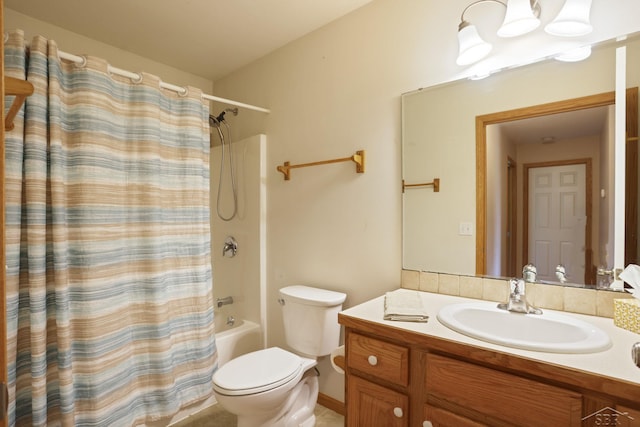 1 Sanctuary Way, Freeland, MI 48623 - bathroom featuring shower / bath combination with curtain, vanity, and toilet