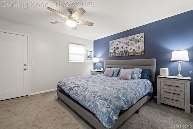 508 Chamberlain St Unit 8, Flushing, MI 48433 - bedroom featuring carpet flooring, ceiling fan, and baseboards