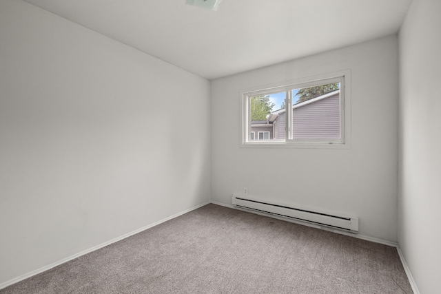 1837 Henbert Rd, West Bloomfield, MI 48324 - spare room featuring a baseboard radiator, carpet, and baseboards