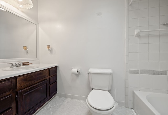 1837 Henbert Rd, West Bloomfield, MI 48324 - bathroom featuring toilet, tile patterned flooring, vanity, and baseboards