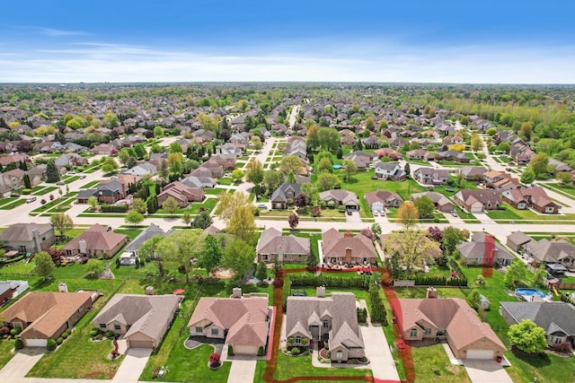 aerial perspective of suburban area