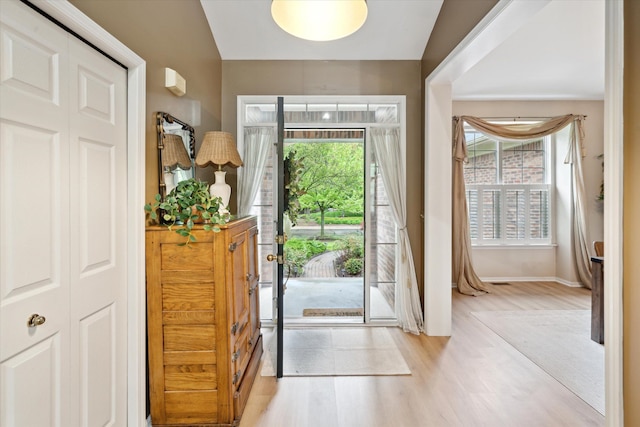 42259 White Hart Blvd, Canton, MI 48188 - foyer entrance with wood finished floors, plenty of natural light, and baseboards