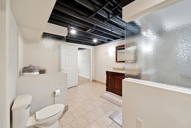 42259 White Hart Blvd, Canton, MI 48188 - bathroom with toilet, tile patterned flooring, and vanity