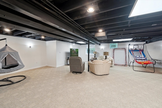 42259 White Hart Blvd, Canton, MI 48188 - below grade area featuring carpet floors and baseboards