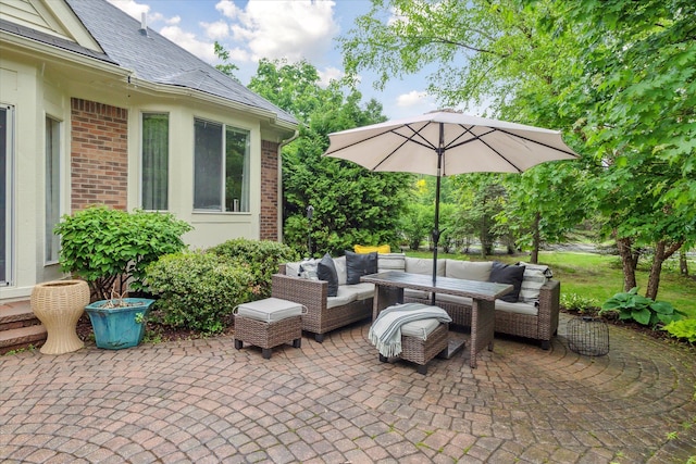42259 White Hart Blvd, Canton, MI 48188 - view of patio with an outdoor living space