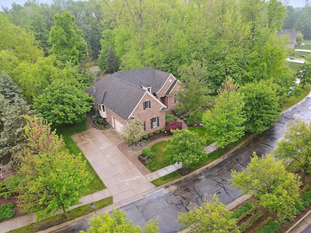 42259 White Hart Blvd, Canton, MI 48188 - aerial view of property and surrounding area with a forest