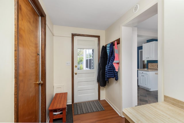 212 W Mckay St, Saline, MI 48176 - mudroom featuring wood finished floors and baseboards