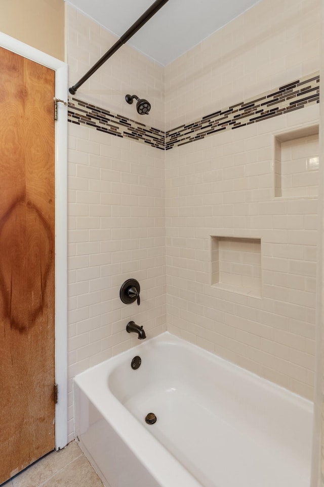 212 W Mckay St, Saline, MI 48176 - bathroom with shower / washtub combination and tile patterned floors