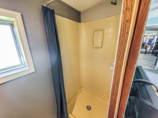 411 S Grover Ave, Alma, MI 48801 - bathroom with a stall shower and plenty of natural light