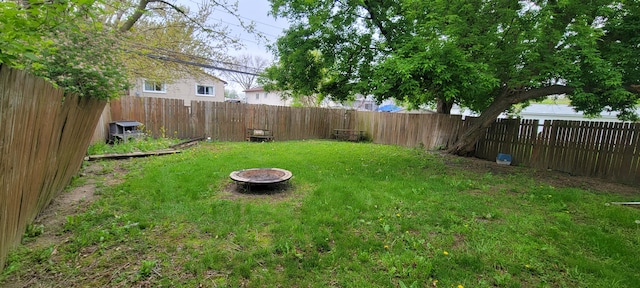 21276 Abrahm St, Clinton Township, MI 48035 - view of yard with an outdoor fire pit