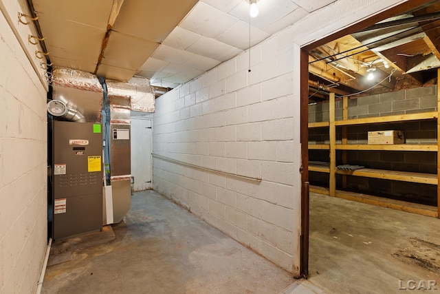 601 N Occidental Rd, Tecumseh, MI 49286 - unfinished basement with concrete block wall