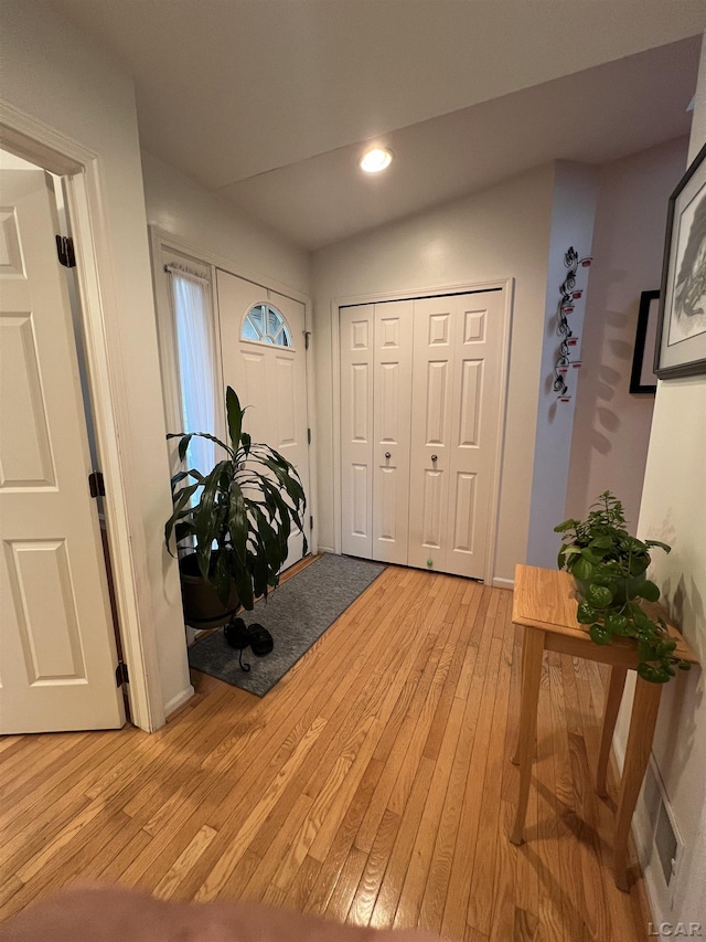 9299 Parkland Dr, Ypsilanti, MI 48197 - entrance foyer with light wood-style flooring and recessed lighting