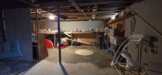 225 Myers Rd, Lapeer, MI 48446 - unfinished below grade area featuring a workshop area