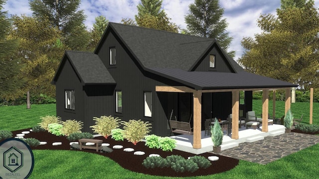 LOT7 Fogeson Dr, Coral, MI 49322 - back of house featuring a yard and roof with shingles