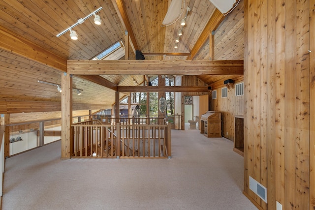 14427 Acorn Cove Trl, Battle Creek, MI 49017 - bonus room with wood ceiling, carpet, and wood walls