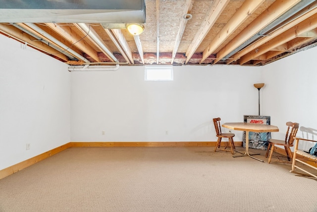 144 Westshore Dr, Jerome, MI 49249 - basement with carpet floors and baseboards