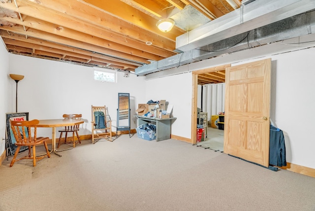 144 Westshore Dr, Jerome, MI 49249 - basement with carpet floors and baseboards