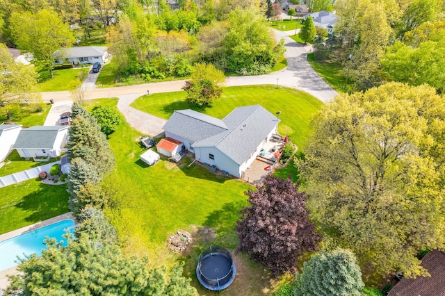 144 Westshore Dr, Jerome, MI 49249 - aerial perspective of suburban area with a pool