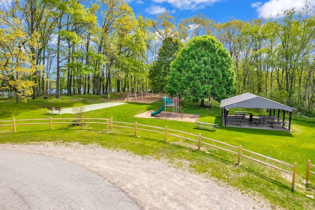 144 Westshore Dr, Jerome, MI 49249 - view of property's community featuring a playground and a gazebo