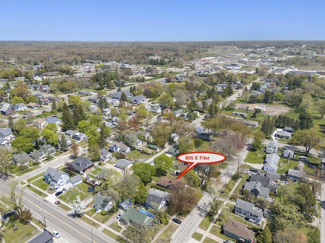 805 E Filer St, Ludington, MI 49431 - aerial view of property's location featuring nearby suburban area