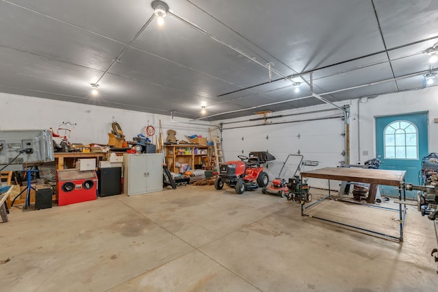 17035 Weber Rd, Holly, MI 48442 - garage with a workshop area