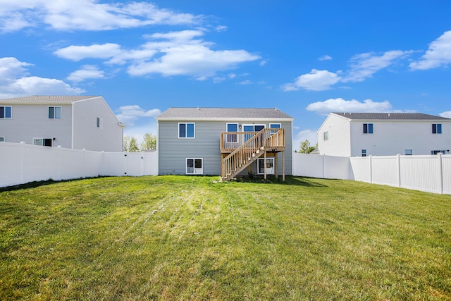 10315 Hatch Ln, Galesburg, MI 49053 - back of house featuring stairs and a wooden deck