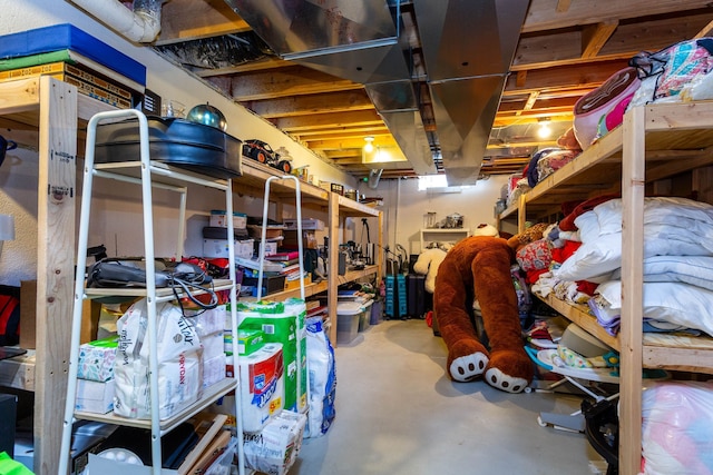 view of storage area