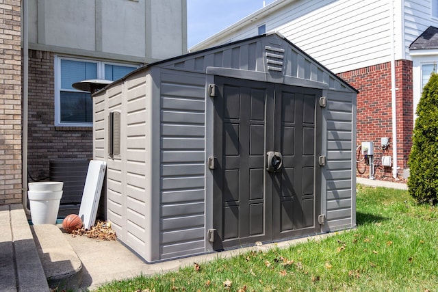 view of shed