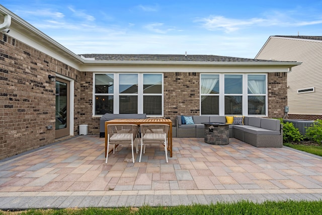 4051 Colfax Ct, Canton, MI 48188 - view of patio / terrace with an outdoor hangout area and central AC unit