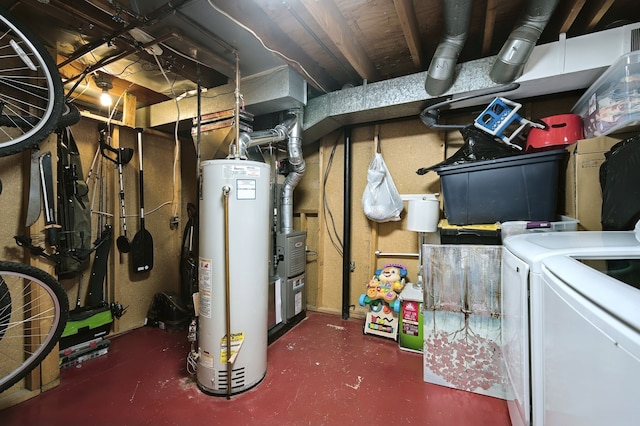 37475 Charter Oaks Blvd, Clinton Township, MI 48036 - unfinished below grade area featuring water heater and separate washer and dryer