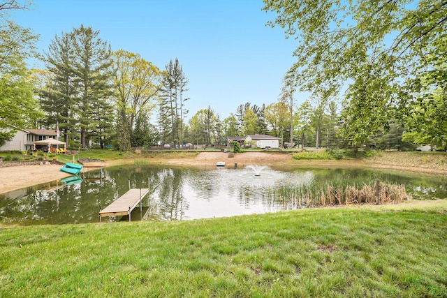 4754 Oaklane Dr, Hudsonville, MI 49426 - dock with a water view and a lawn