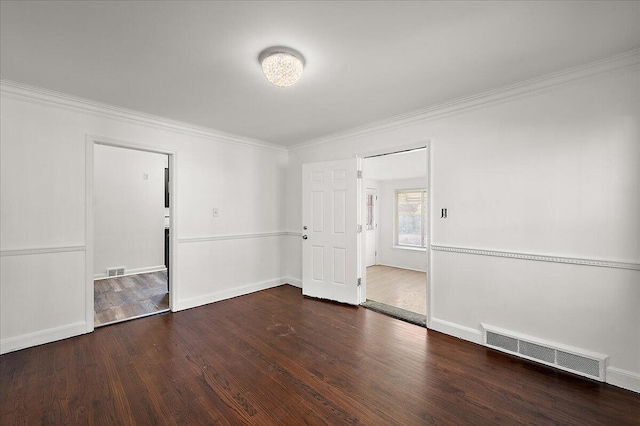 5921 Hillcrest St, Grosse Pointe, MI 48236 - unfurnished room with ornamental molding, wood finished floors, and baseboards