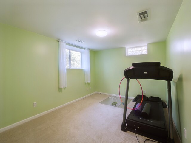 3201 Kilburn Park Cir, Ann Arbor, MI 48105 - workout room with carpet and baseboards
