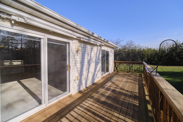 1972 Pine Ridge Dr, Manistee, MI 49660 - view of wooden terrace