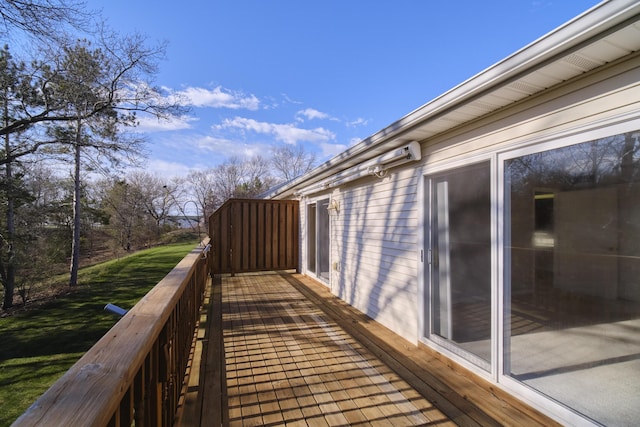 1972 Pine Ridge Dr, Manistee, MI 49660 - wooden terrace with a yard