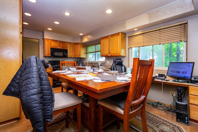21964 Sunrise Blvd, Novi, MI 48375 - dining space featuring recessed lighting and light wood-type flooring