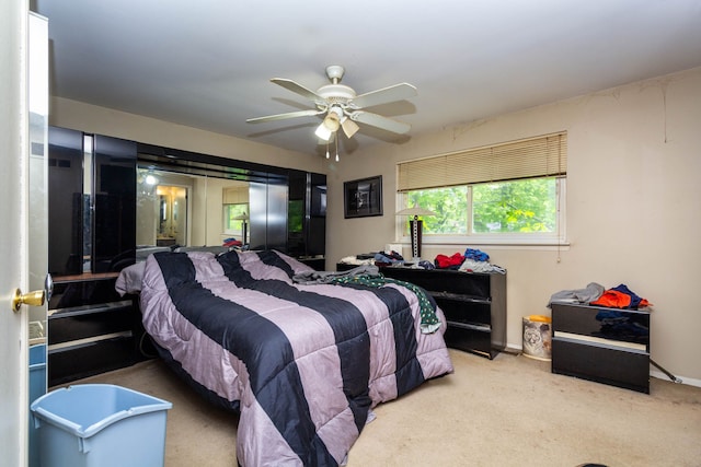 21964 Sunrise Blvd, Novi, MI 48375 - bedroom featuring carpet floors, ceiling fan, and baseboards
