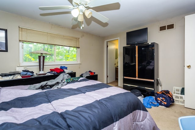 21964 Sunrise Blvd, Novi, MI 48375 - carpeted bedroom featuring ceiling fan