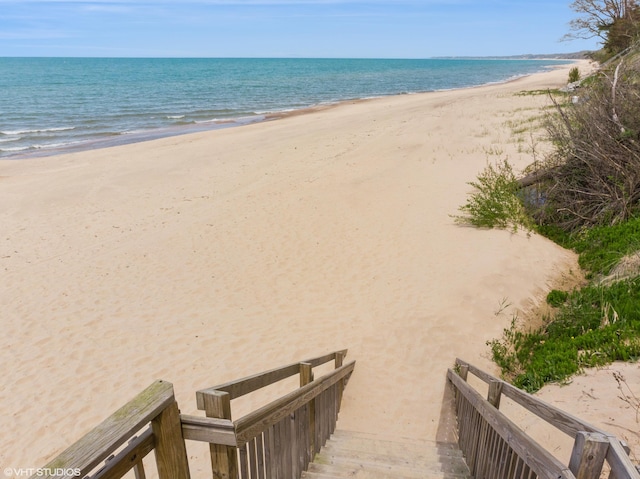 water view featuring local beach