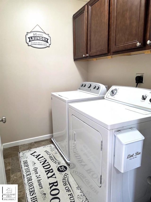 465 Edgewood Pass, Fenton, MI 48430 - clothes washing area with cabinet space, washer and clothes dryer, and baseboards
