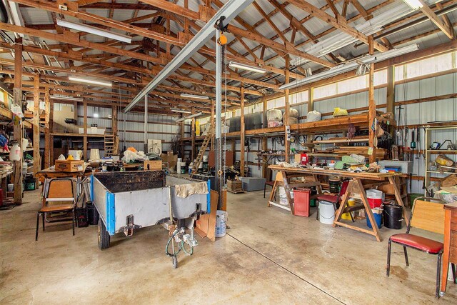 3480 S Vassar Rd, Burton, MI 48519 - garage with a workshop area