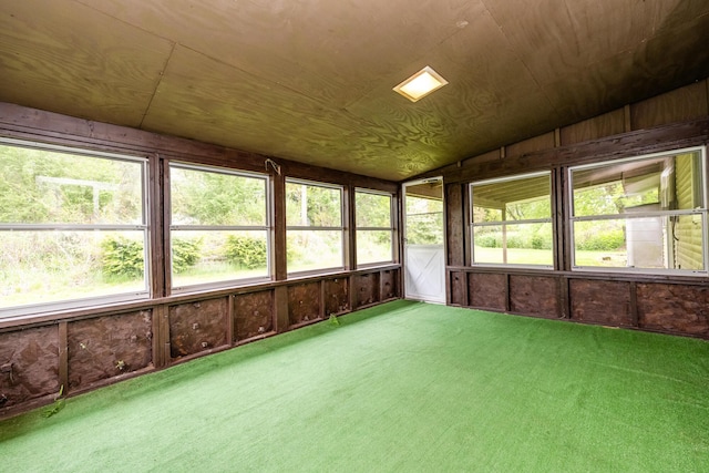 5575 Meadowbrook Rd, Eau Claire, MI 49111 - unfurnished sunroom featuring lofted ceiling and plenty of natural light