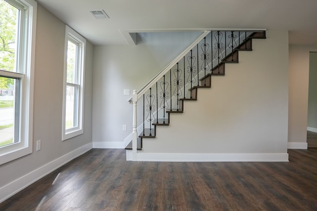 278 W Saint Clair St, Romeo, MI 48065 - stairs featuring wood finished floors, baseboards, and healthy amount of natural light