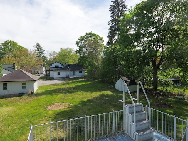 278 W Saint Clair St, Romeo, MI 48065 - view of green lawn featuring a storage shed